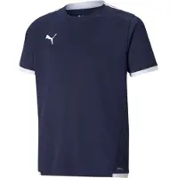 Puma Teamliga Maillot manches courtes enfants - Marine / Blanc