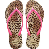Havaianas Claquettes Havaianas Women Slim Animals Sand Grey Pink-Taille 23 - 24