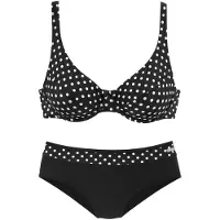 LASCANA Bikini noir / blanc