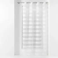 Douceur d'intérieur Douceur d'Intérieur, Voilage à Oeillets (140 x 240 cm) Lalina Blanc, Voile Sablé Fils Coupés