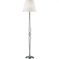 Ideal Lux Dorothy lampadaire soufflé à la bouche 165cm avec abat-jour chrome, transparent