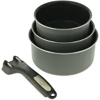Sitram Lot de 3 plats à gratin 16/18/20 cm, tous feux sauf induction + pince