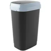 Curver Poubelle Taille L 50 L 31 X 42 X H62 Cm Noir - Dual Swing -