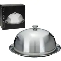 Excellent houseware Plateau de service avec cloche Acier inoxydable
