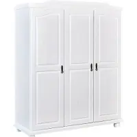 Ebuy24 Basil Armoire à vêtements 3 portes, blanc.