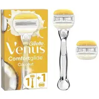 Gillette Rasoir en coco Venus 5 Comfort Glide avec têtes de rechange - Set pour un rasage parfait