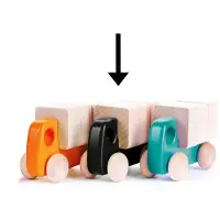 Bajo Camion en bois avec briques - Jouets durables pour enfants