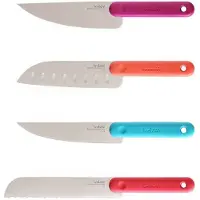 Trebonn Set de 4 couteaux Chef Salami, Pain et Santoku