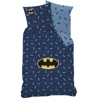 Batman Parure De Lit Imprimée 100% Coton, Batman Iconic Bleu Nuit