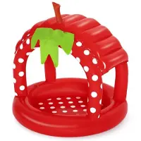 Bestway Strawberry Inflatable Pool With Parasol Bleu 91 x 91 x 91 cm