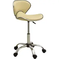 vidaXL Chaise de bureau Crème Similicuir
