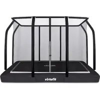 VirtuFit Trampoline haut de gamme avec filet de sécurité – rectangulaire – 183 x 274 cm