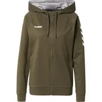 Hummel Veste de survêtement vert foncé / blanc
