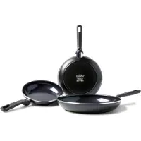 Greenpan KitchenAid Memphis (CC001664-001), set de poêles, 20 cm, 24 cm, 28 cm, induction