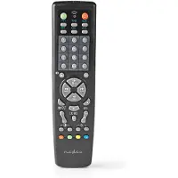 Nedis Télécommande universelle | Préprogrammé | 10 appareils | Boutons mémoire / Bouton Guide TV | Infrarouge | Noir