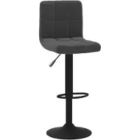 vidaXL Tabouret de bar noir velours