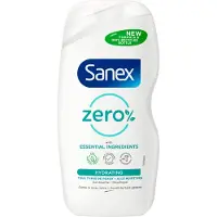 Sanex Zero Gel Douche - Peau Normale - Avec Ingrédients Essentiels - Prepack 2 x 500 ml