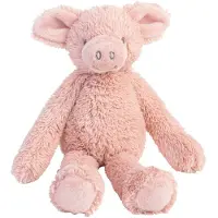 Happy horse Doudou cochon Perry - peluche douce rose 28cm