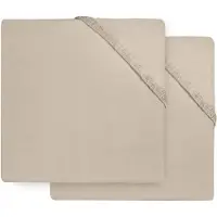 Jollein Drap-Housse Jollein Jersey Boxmatras Nougat (2pack)-75 x 95 cm