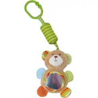 Lorelli Bébé peluche clochette, hochet, anneau en C, zones de plissement, dès la naissance beige