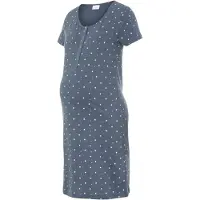 Mamalicious Chemise de nuit bleu foncé / blanc