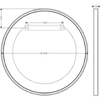 Axor hansgrohe UNIVERSAL Circular miroir mural, rond, diamètre=600mm, 42848000