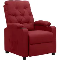 vidaXL Fauteuil relax rouge vin Tissu