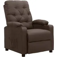 vidaXL Fauteuil relax brun Tissu