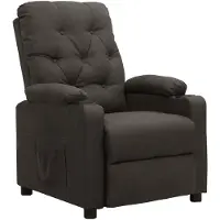 vidaXL Fauteuil relax Taupe Tissu