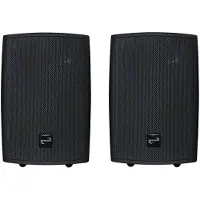 Dynavox PB402 Enceinte hi-fi avec support mural noir paire (Actif), Haut-parleur PA, Noir