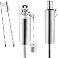 Gardebruk 6x torches de jardin à huile 115cm en acier inoxydable