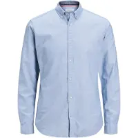 Jack & Jones Summer Slim Long Sleeve Shirt Bleu XL Homme