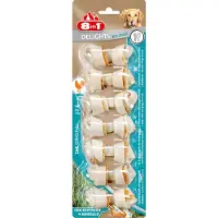 8In1 Delights Bones XS Os à mâcher avec viande de poulet roulée 21 pièces