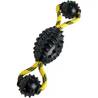 Hunter Jouet HUNTER Spike Ball avec corde pour chien - L 30 x 7 cm de diamètre