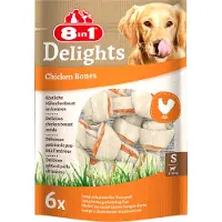 8In1 Delights, poulet, os à mâcher - taille S, 2 x 210 g (12 os)