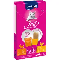 Vitakraft Jelly Lovers au poulet & à la dinde snack pour chat (6 x 15 g)