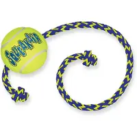 Kong SqueakAir Ball Jouet avec corde pour chien - taille M/L