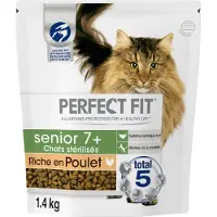 Perfect Fit Senior 7+ Chats stérilisés Riche en poulet - 1,4 kg