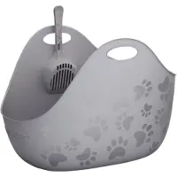 Litter Genie , bac à litière pour chat, couleur blanche. Élégant et pratique