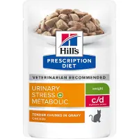 Hill's Pet Nutrition Prescription Diet C/D Urinary Stress + Metabolic Feline 12x85 g Aliment