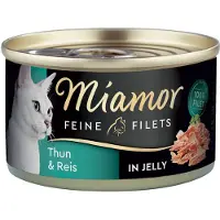 Miamor 6x100g Filets Fins thon blanc, riz en gelée - Pâtée pour chat