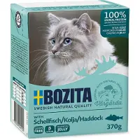 Bozita avec morceaux d'aiglefin en sauce pâtée pour chat