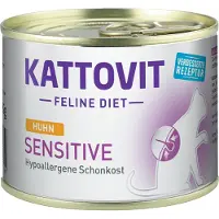 Kattovit Feline Diet Sensitive - Poulet pour les chats sensibles souffrant de certaines allergies - 185 g