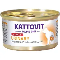 Kattovit Feline Diet Urinary Nourriture humide avec du veau pour les chats ayant des problèmes urinaires 12x85 g