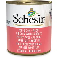 Schesir 12 x 285 g pour chien - poulet, carottes
