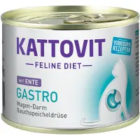 Kattovit Feline Diet Gastro - Canard pour compenser une digestion insuffisante - 185 g