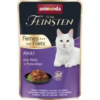 Animonda Vom Feinsten Vom Feinsten Fines mit Filets Adult Venaison et filet de dinde nourriture humide pour chats 12x85g