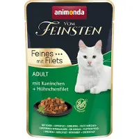 Animonda Vom Feinsten Vom Feinsten Fines mit Filets Adult Lapin et filet de poulet nourriture humide pour chats 12x85g