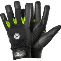 Tegera Jalas Tegera 517 Noir, Gants imperméables en cuir vert, taille 7 (7)