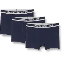 Daniel Hechter Lot de 3 Boxers Caleçon Boxeur, Bleu Nuit, S Homme